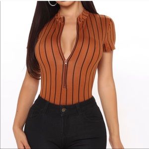 Fashion Nova striped bodysuit